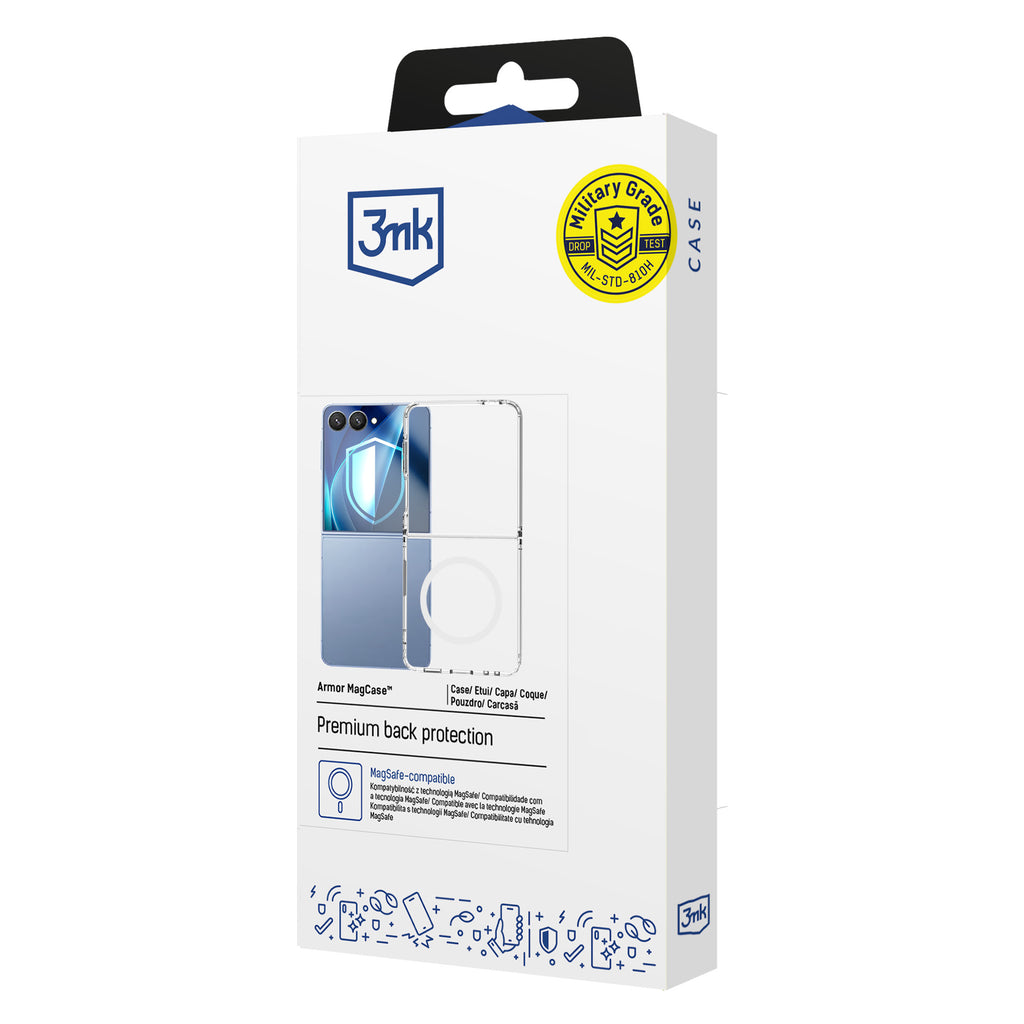 3mk Armor MagCase, skirtas Samsung Galaxy Z Flip 7 – skaidrus