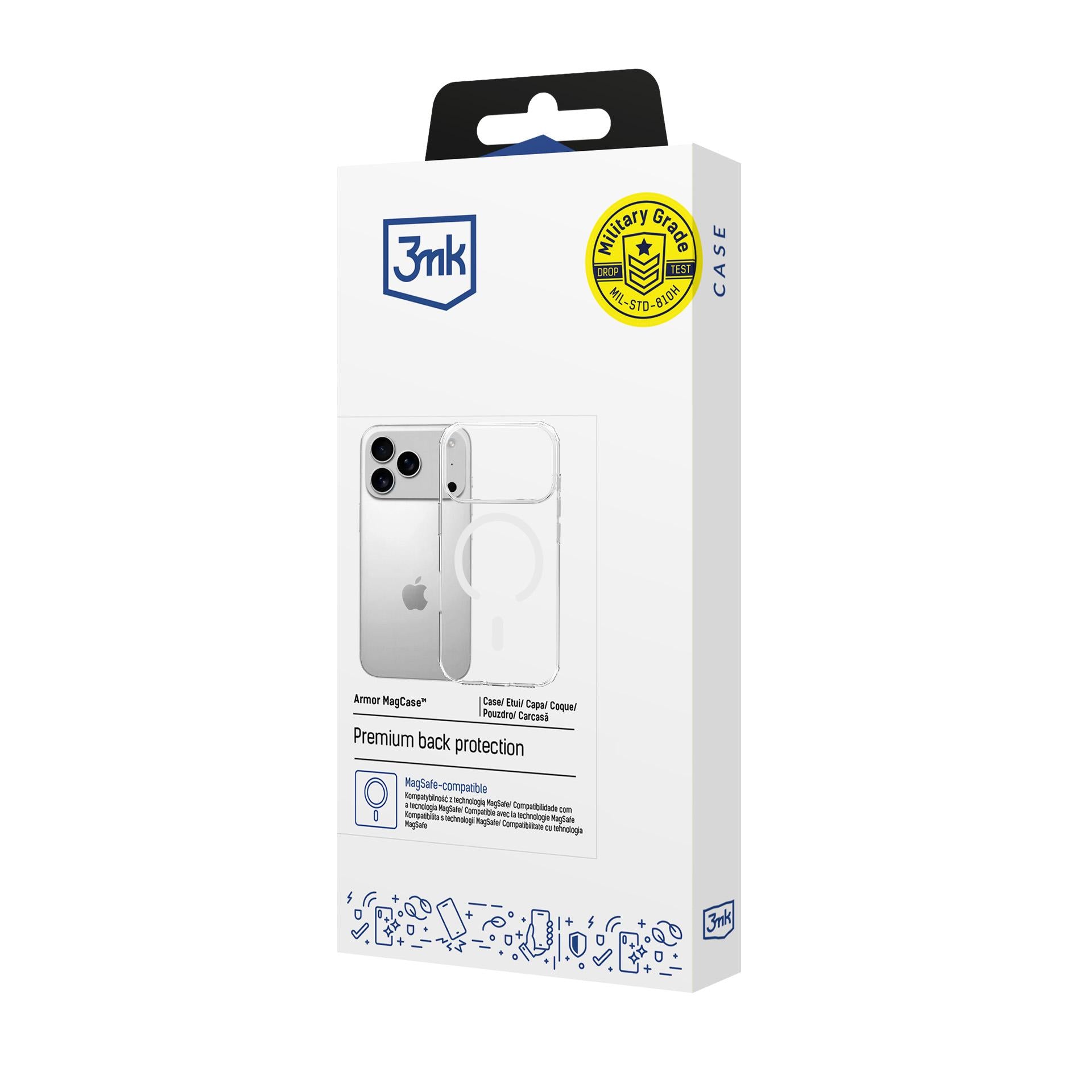 3mk Armor MagCase, skirtas iPhone 17 Pro – skaidrus
