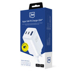 USB-C USB-A 3mk Hyper GaN PD įkroviklis 65W™ – baltas
