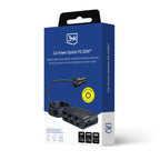 3mk automobilio maitinimo skirstytuvas PD 120W™ QC PPS UCB-C USB-A automobilinis įkroviklis 7 įrenginiams – juodas