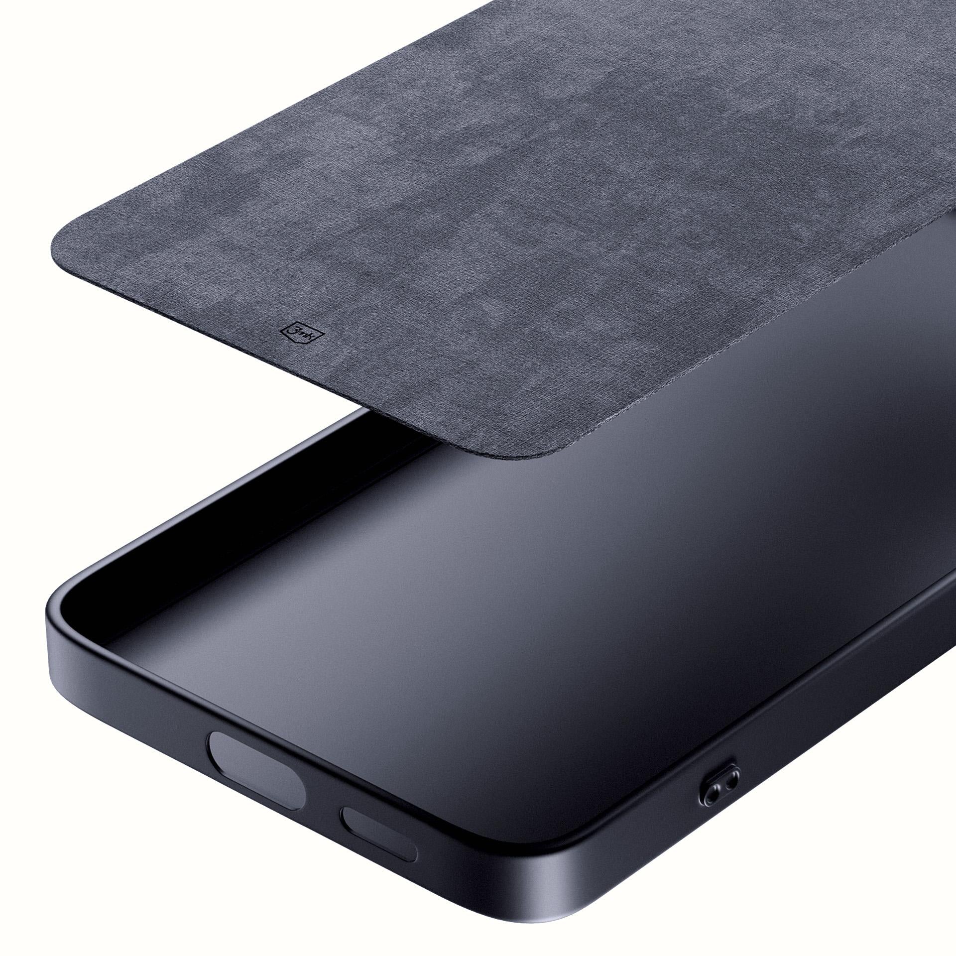 3mk Matt Case Pro, skirtas Samsung Galaxy S23 FE – matinė juoda