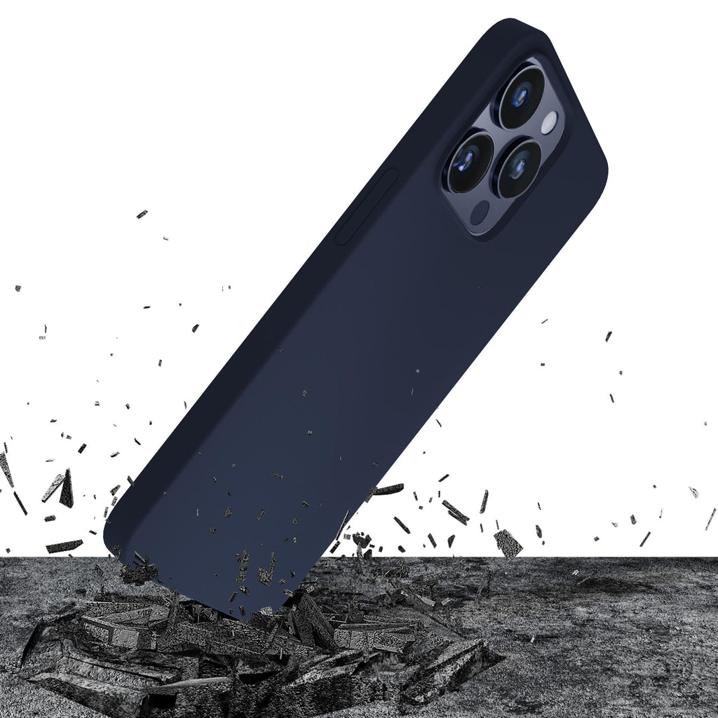 3mk Silicone Case, skirtas iPhone 16 Pro – tamsiai mėlynas -- iPhone 16 Pro