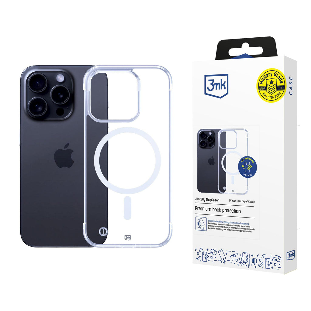 3mk Just20g MagCase, skirtas iPhone 16 Pro Max – skaidrus -- iPhone 16 Pro Max