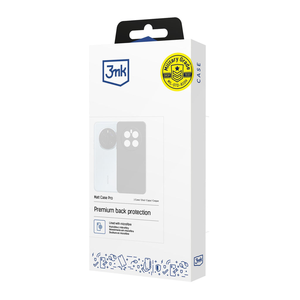 3mk Matt Case Pro, skirtas Apple iPhone 15 – matinė juoda