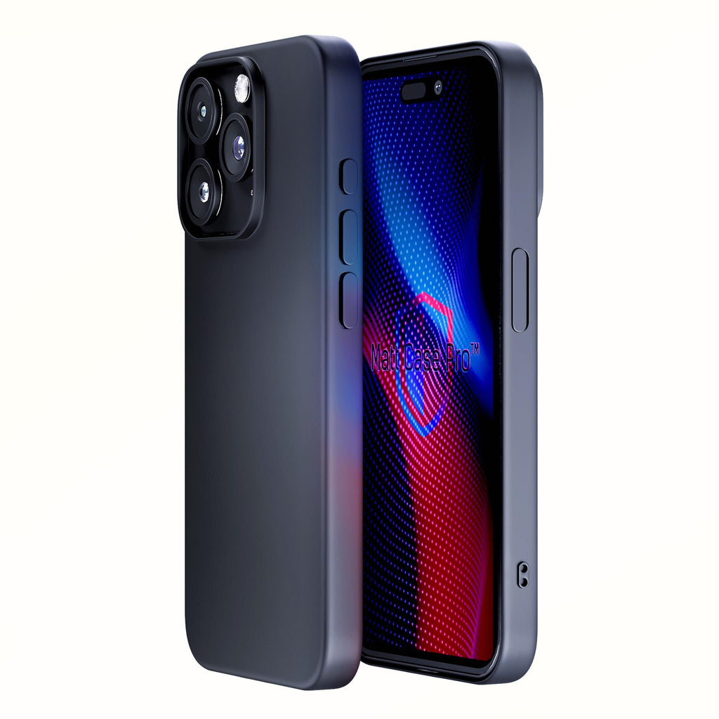 3mk Matt Case Pro, skirtas Apple iPhone 15 Pro – matinė juoda
