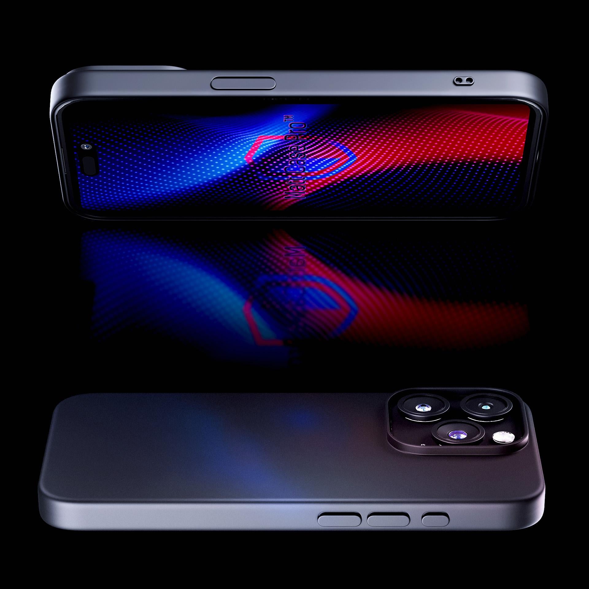 3mk Matt Case Pro, skirtas Apple iPhone 15 Pro – matinė juoda