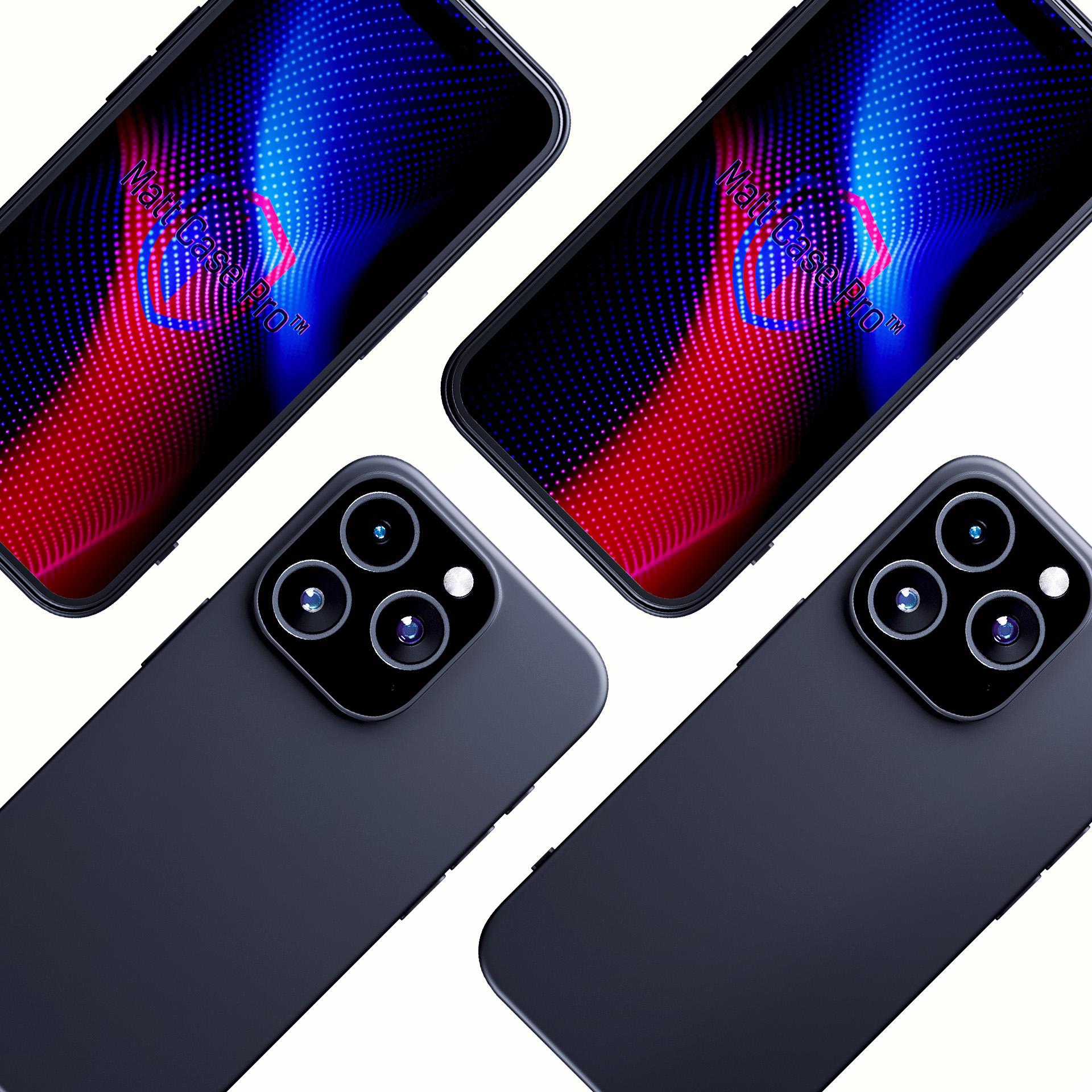 3mk Matt Case Pro, skirtas Apple iPhone 15 Pro – matinė juoda