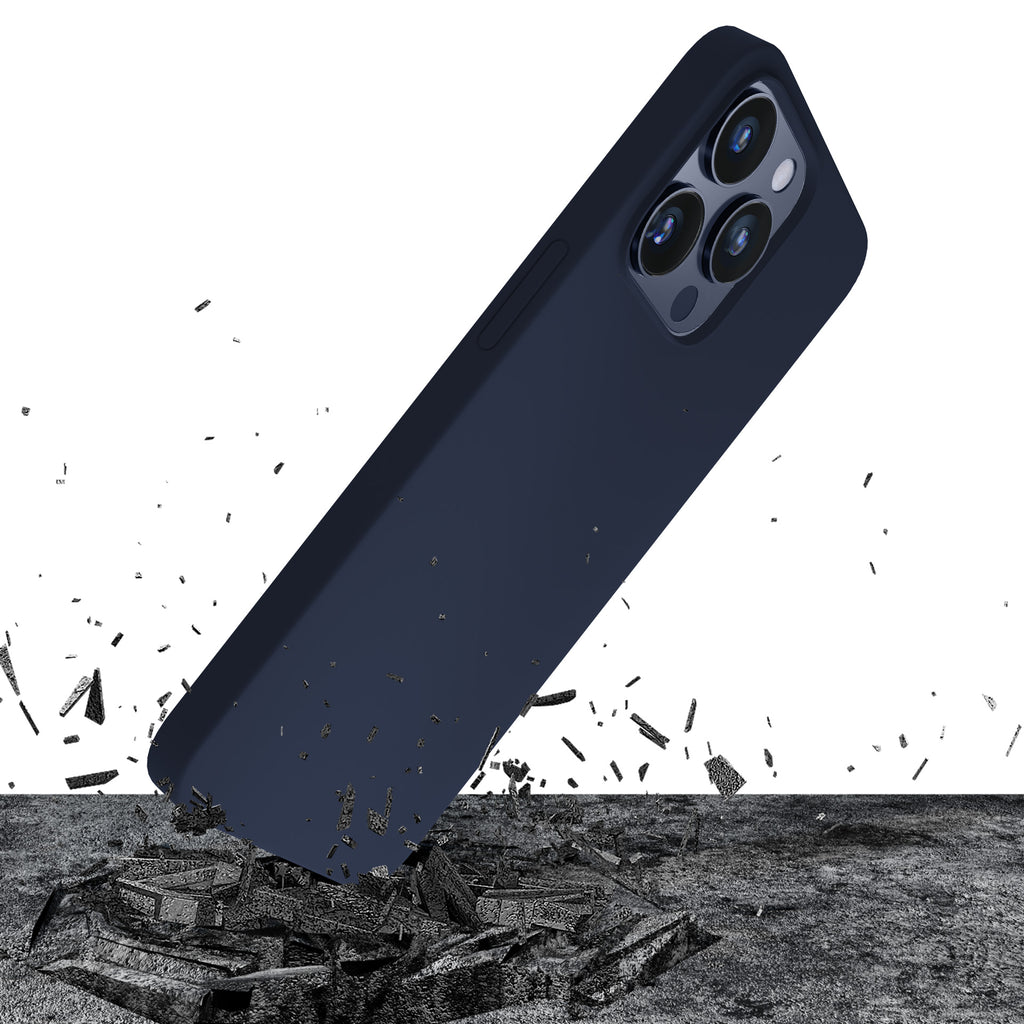 3mk silikoninis dėklas, skirtas iPhone 15 Pro Max – tamsiai mėlynas -- iPhone 15 Pro Max