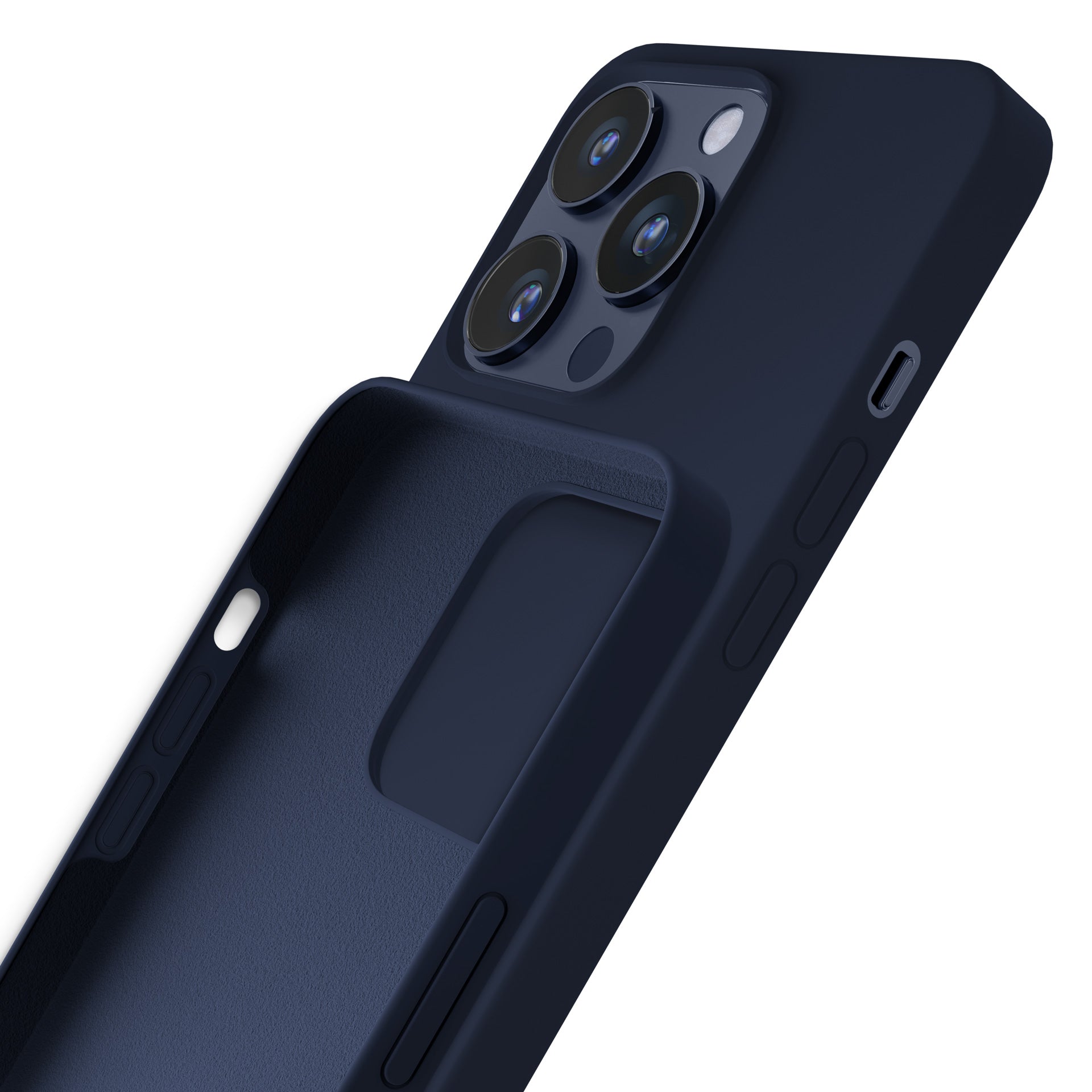 3mk silikoninis dėklas, skirtas iPhone 15 Pro Max – tamsiai mėlynas -- iPhone 15 Pro Max