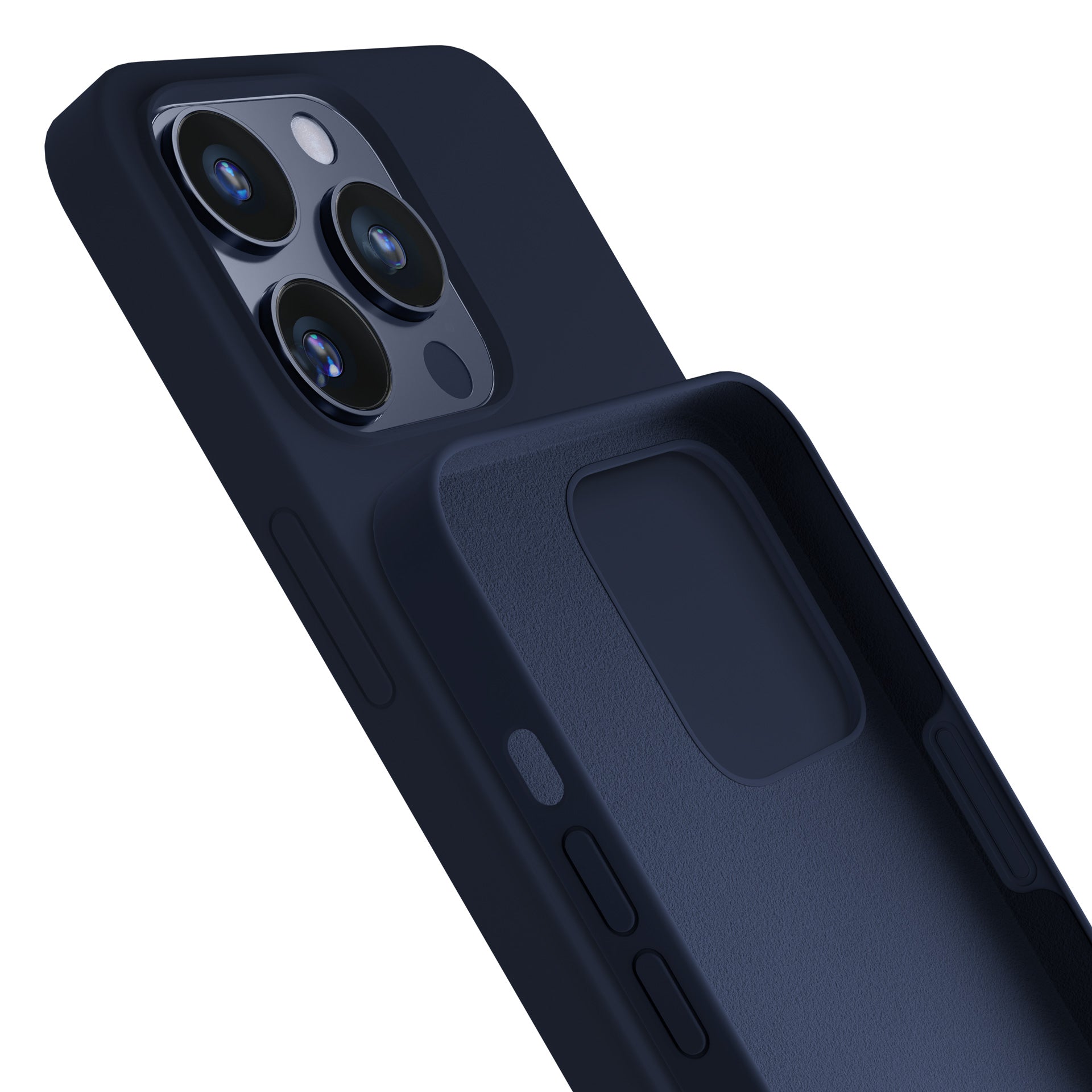 3mk silikoninis dėklas, skirtas iPhone 15 Pro Max – tamsiai mėlynas -- iPhone 15 Pro Max