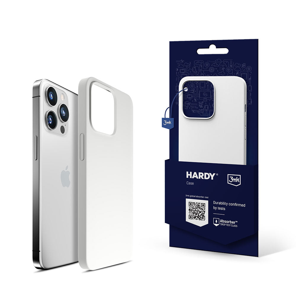 3mk Hardy Silicone MagCase, skirtas iPhone 14 Pro Max – baltas