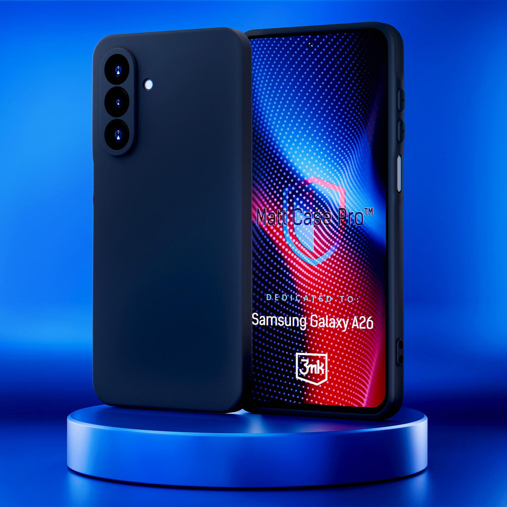 3mk Matt Case Pro, skirtas Samsung Galaxy A26 5G – matinė juoda