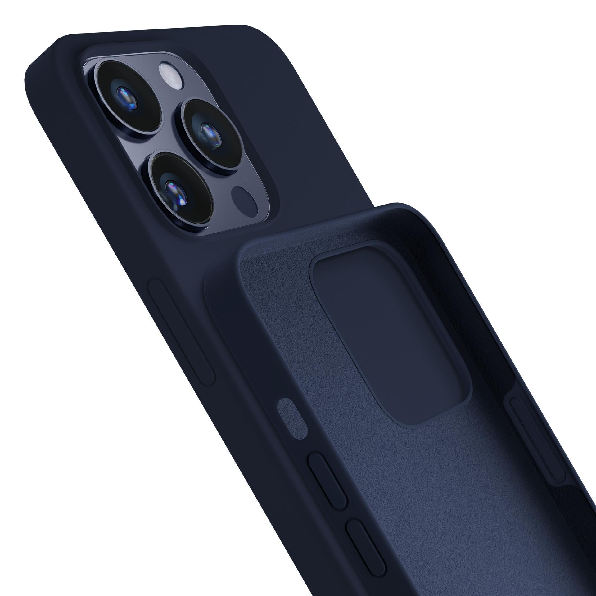 3mk Silicone Case skirtas iPhone 16 Pro Max – tamsiai mėlynas -- iPhone 16 Pro Max