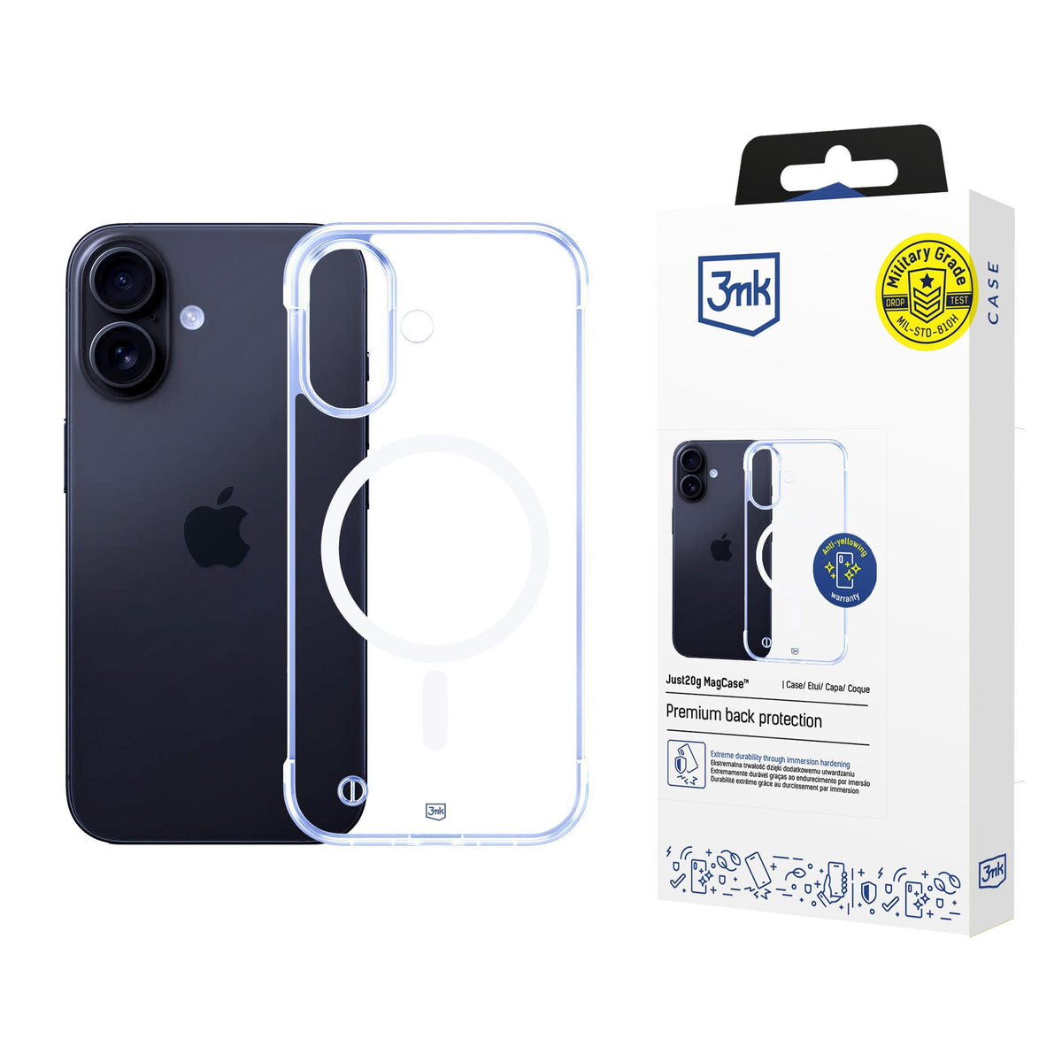 3mk Just20g MagCase skirtas iPhone 16 Plus – skaidrus