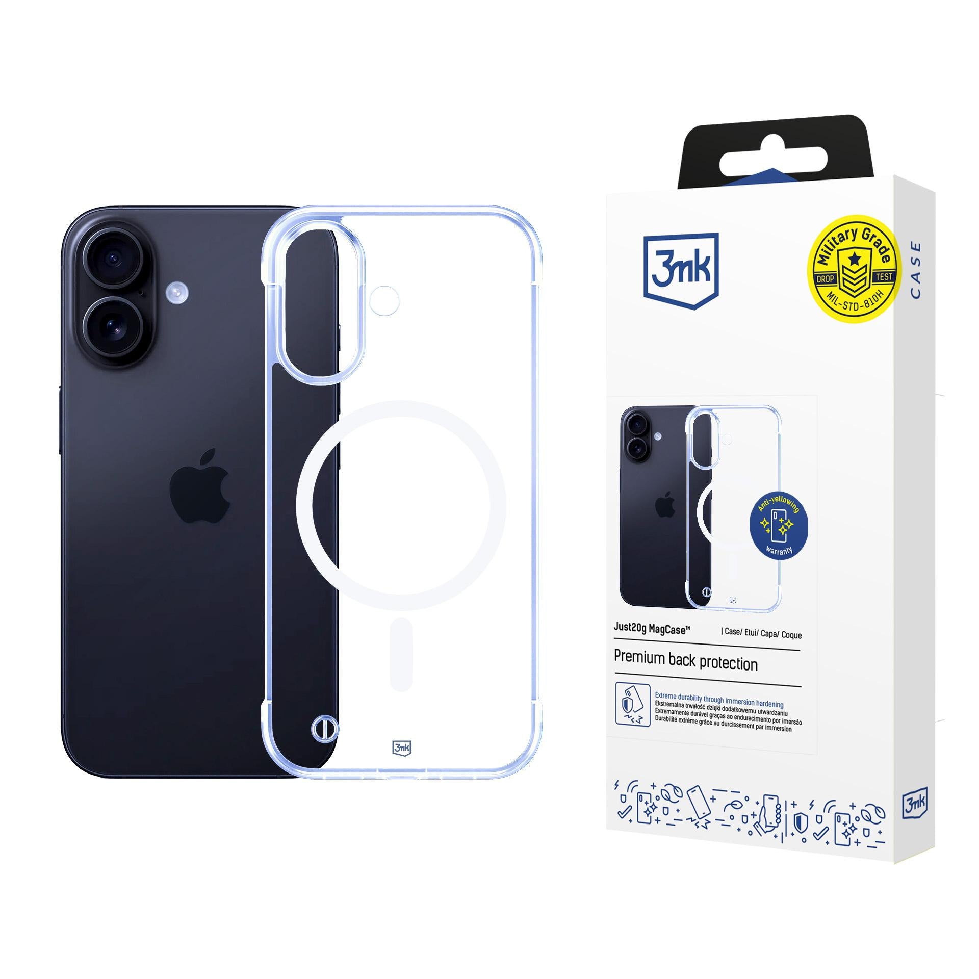 3mk Just20g MagCase skirtas iPhone 16 Plus – skaidrus