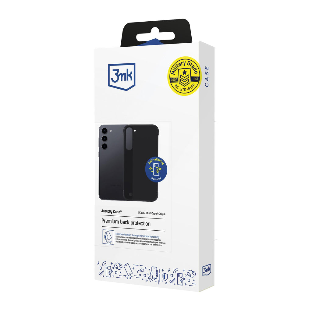 3mk Just20g matinis dėklas, skirtas Samsung Galaxy S23+ – matinė juoda
