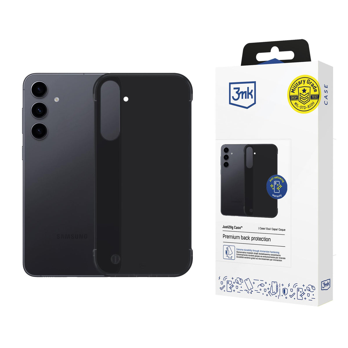 3mk Just20g Matt Case skirtas Samsung Galaxy S24 – matinis juodas -- Samsung Galaxy S24