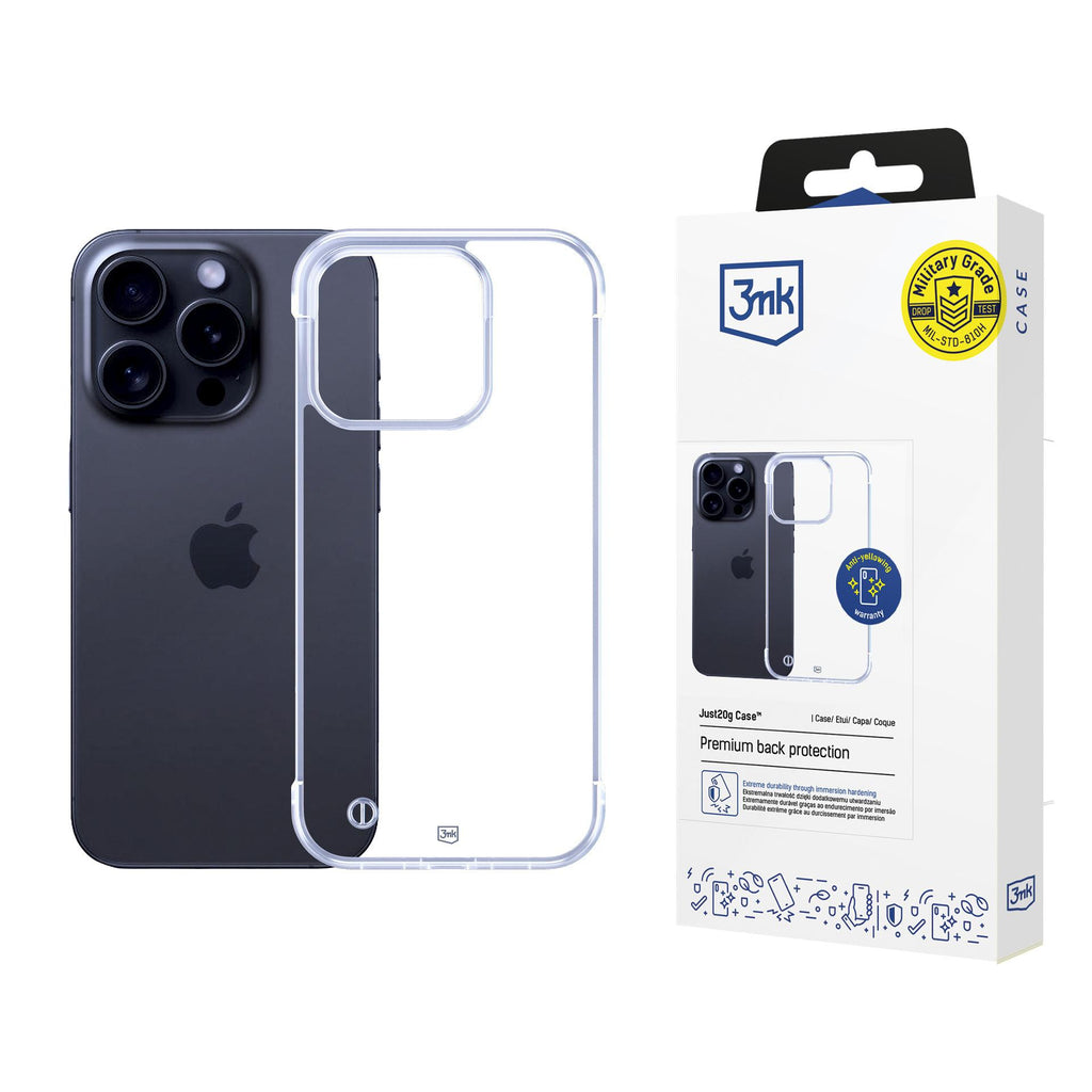 3mk Just20g skaidrus dėklas Apple iPhone 13 Pro - skaidrus -- iPhone 13 Pro