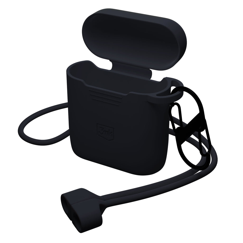 3mk silikoninis „AirPods“ dėklas, skirtas „Apple AirPods 2“ – juodas -- Cell phone cases and covers