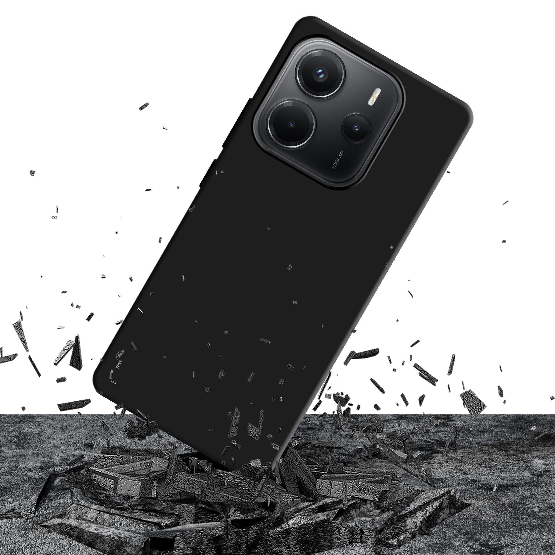 3mk Matt Case Pro dėklas, skirtas Xiaomi Redmi Note 14 5G - matinė juoda