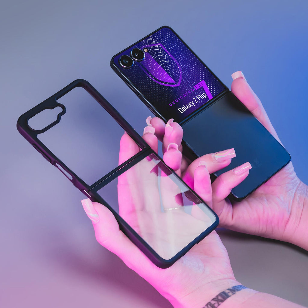 3mk Satin Armor Case+, skirtas Samsung Galaxy Z Flip 7 – permatomas juodas