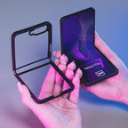 3mk Satin Armor Case+, skirtas Samsung Galaxy Z Flip 7 – permatomas juodas