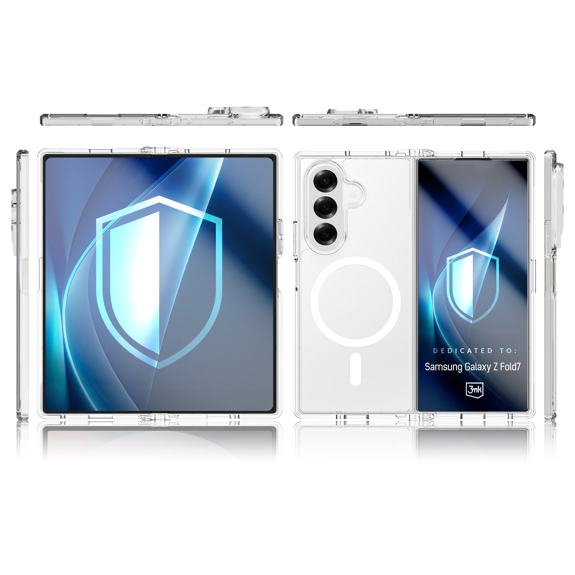 3mk Armor MagCase, skirtas Samsung Galaxy Z Fold 7 – skaidrus