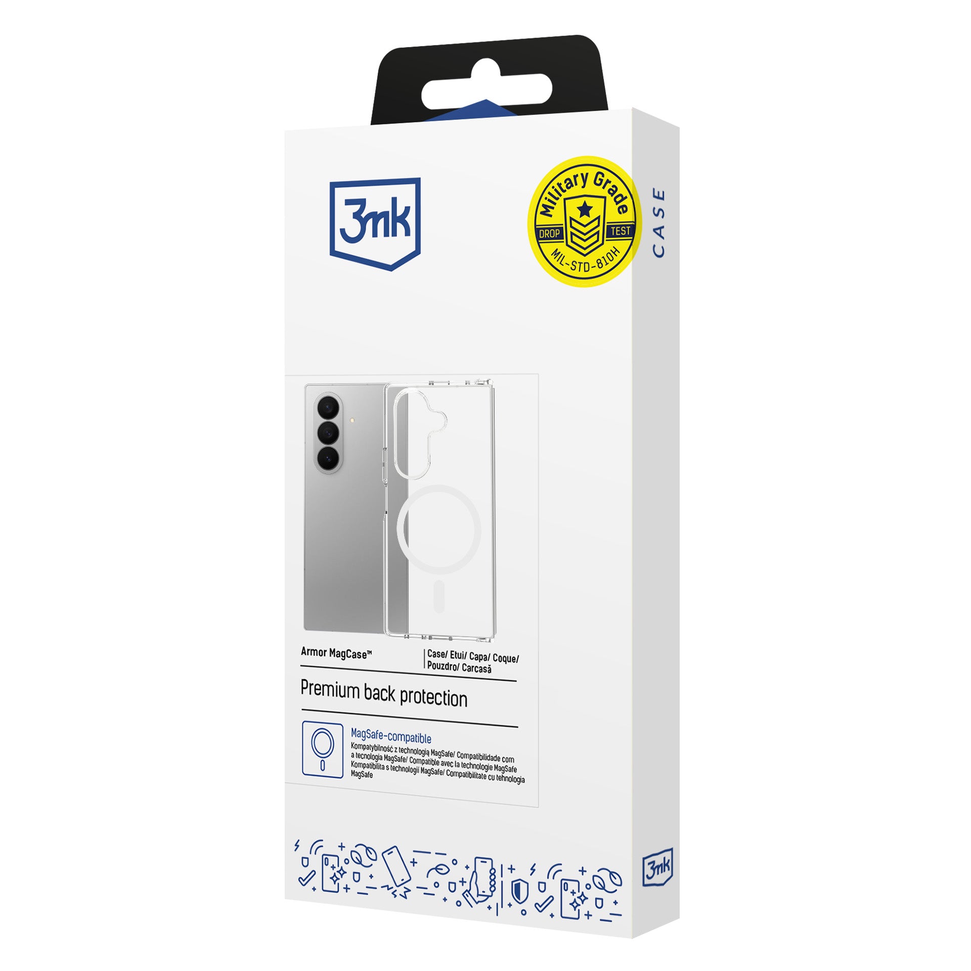3mk Armor MagCase, skirtas Samsung Galaxy Z Fold 7 – skaidrus
