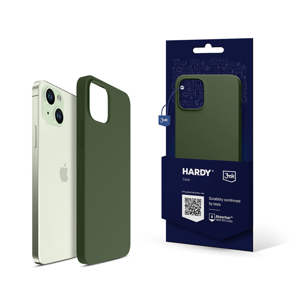 3mk Hardy Silicone MagCase, skirtas iPhone 15 Plus – žalias