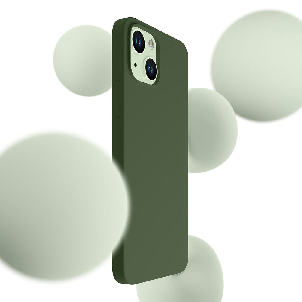 3mk Hardy Silicone MagCase, skirtas iPhone 15 Plus – žalias