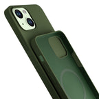 3mk Hardy Silicone MagCase, skirtas iPhone 15 Plus – žalias
