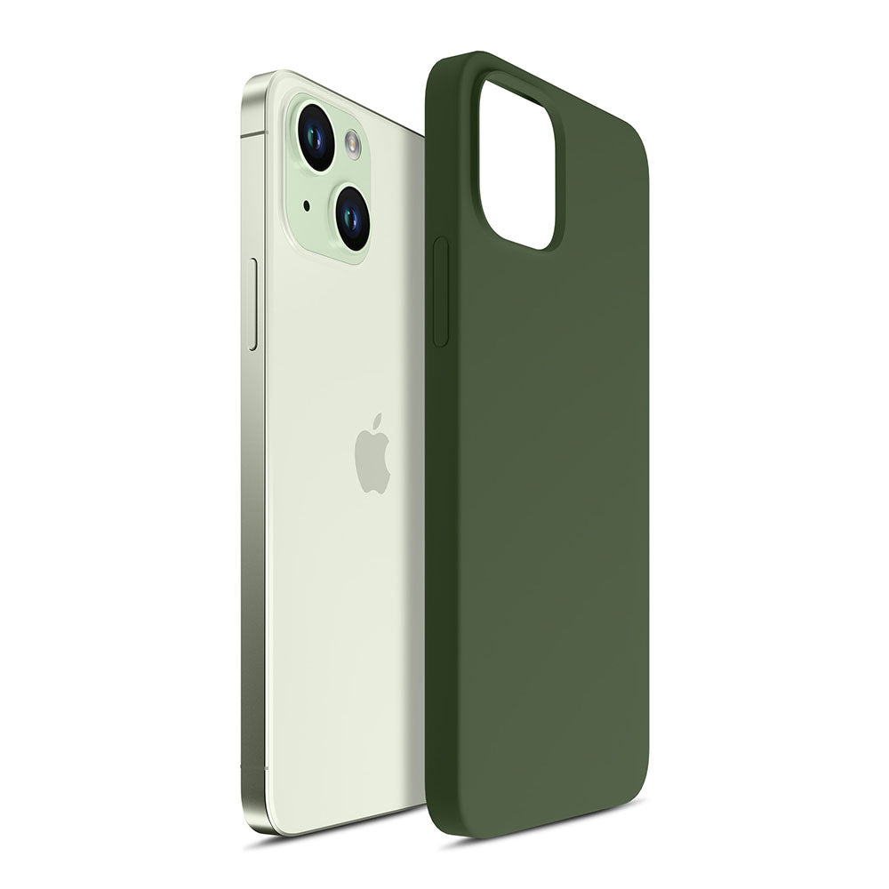 3mk Hardy Silicone MagCase, skirtas iPhone 15 Plus – žalias