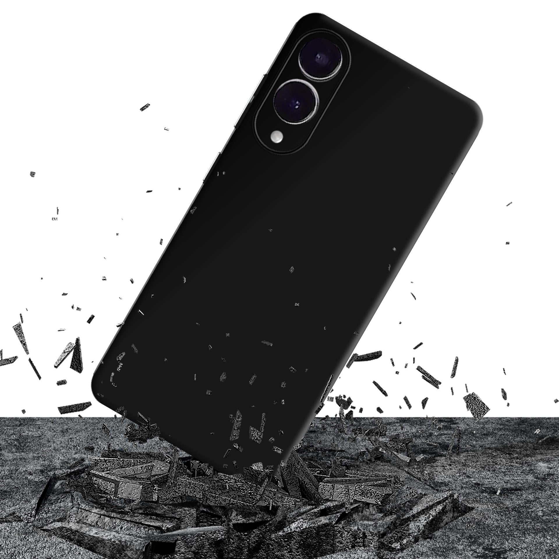 3mk Matt Case Pro, skirtas Samsung Galaxy S25 Edge – matinė juoda
