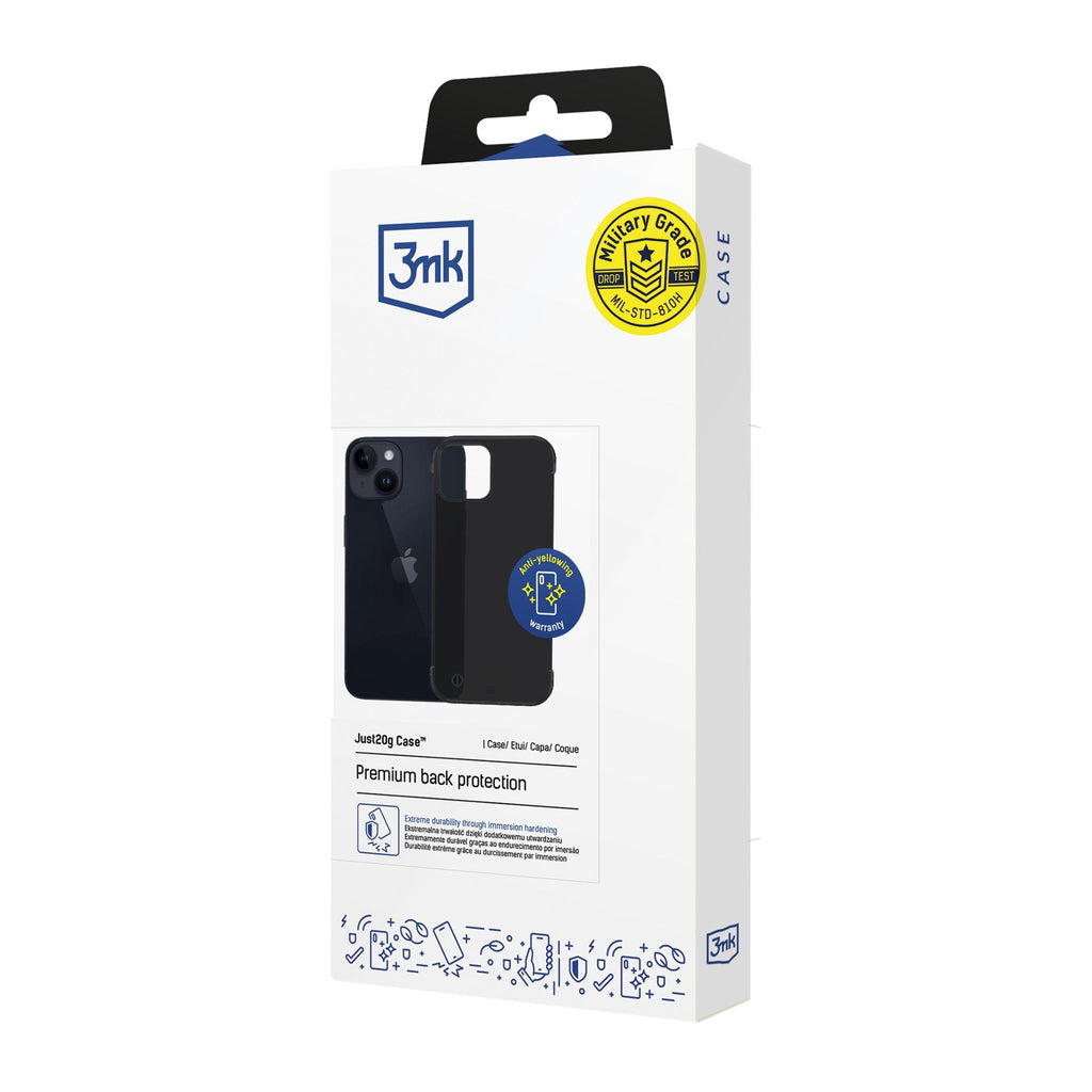 3mk Just20g matinis dėklas, skirtas Apple iPhone 13 – matinė juoda
