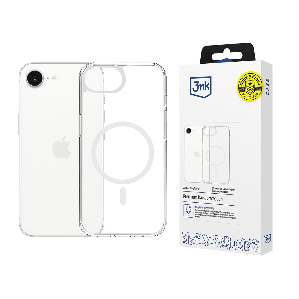 3mk Armor MagCase iPhone 16E - skaidrus