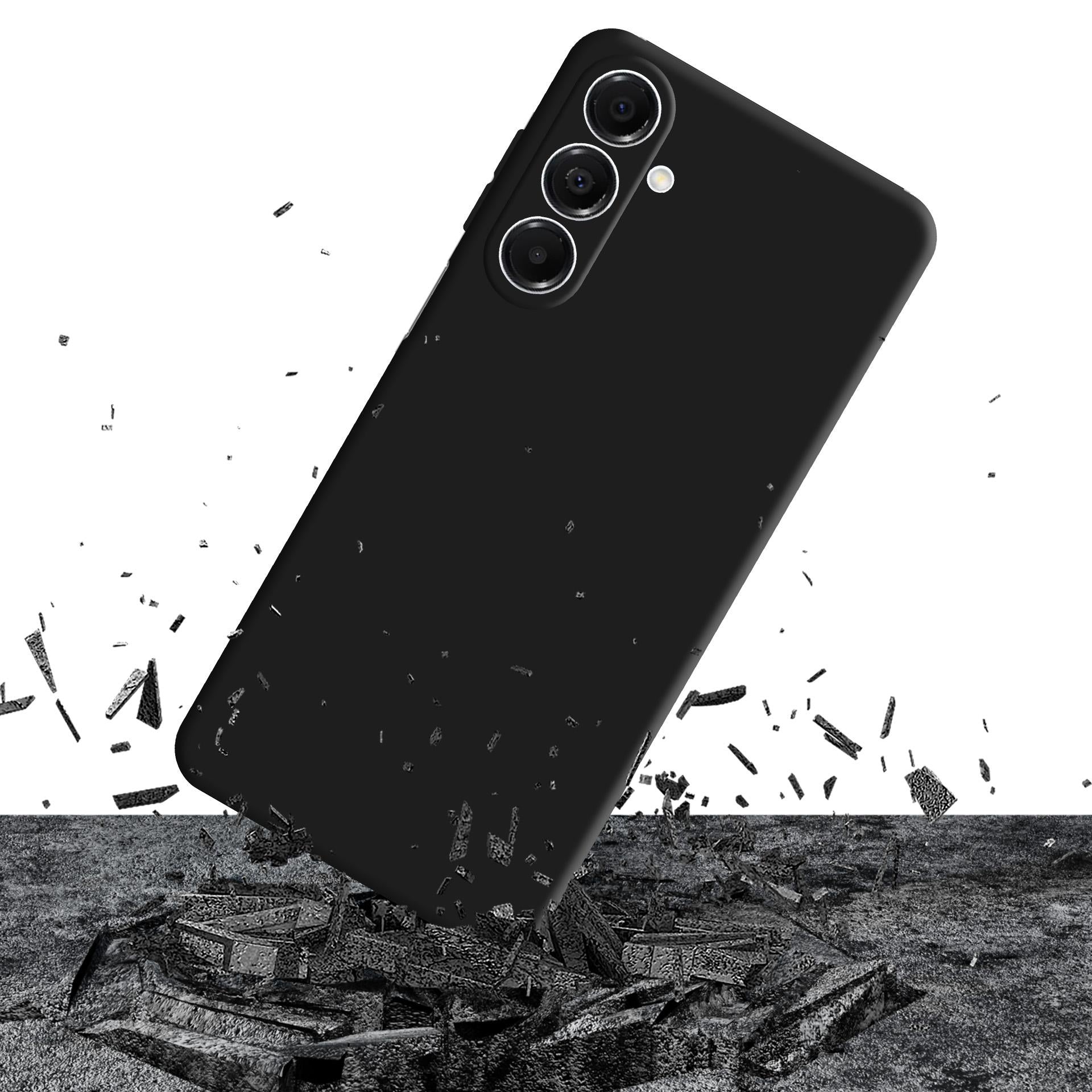 3mk Matt Case Pro, skirtas Samsung Galaxy A17 5G – matinė juoda -- Samsung Galaxy A17 5G