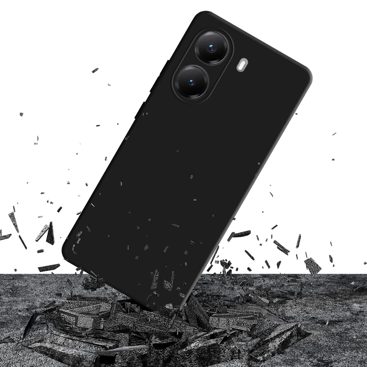 3mk Matt Case Pro skirtas Xiaomi Poco X7 Pro 5G - Matinė juoda -- Xiaomi Poco X7 Pro 5G