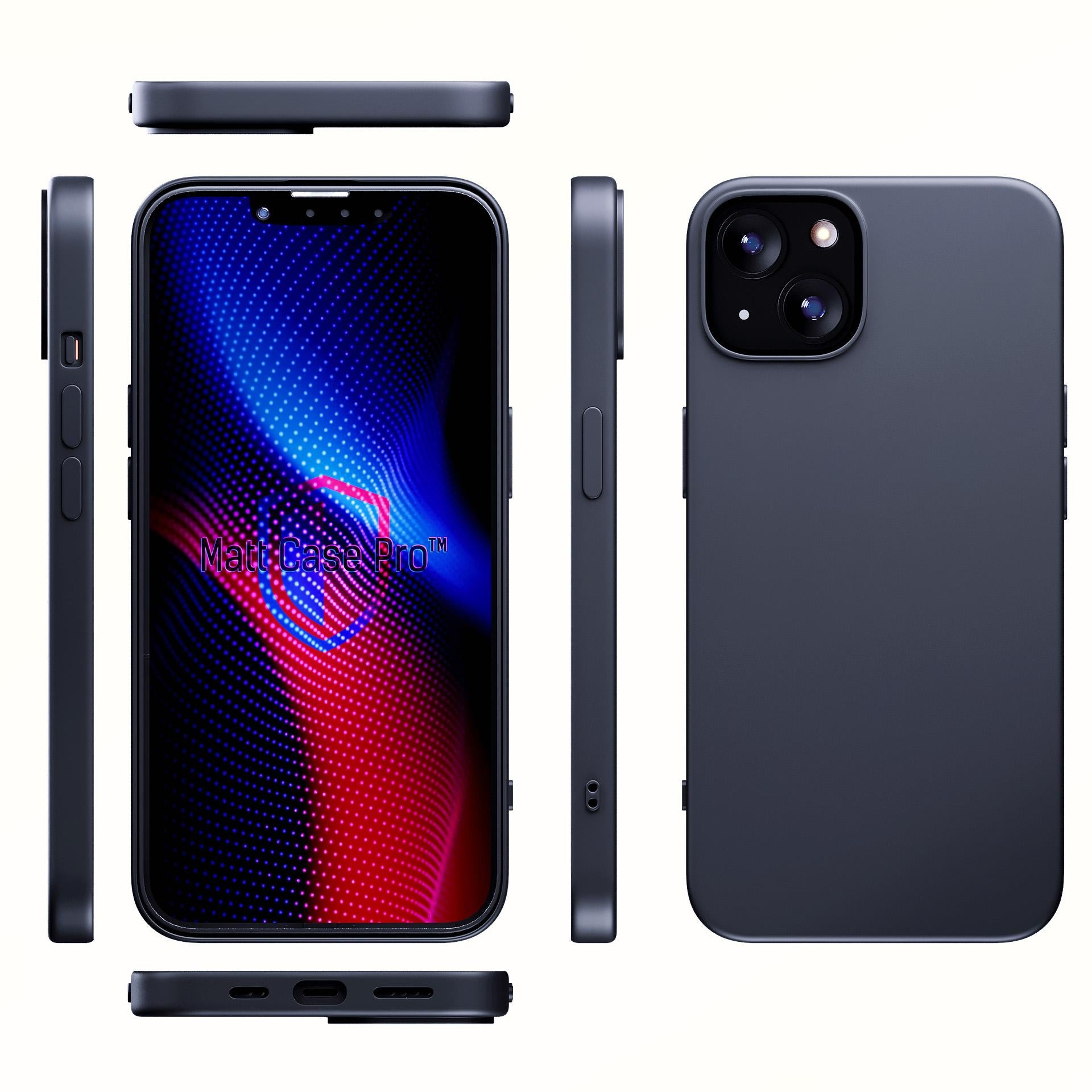 3mk Matt Case Pro, skirtas Apple iPhone 14 - matinė juoda