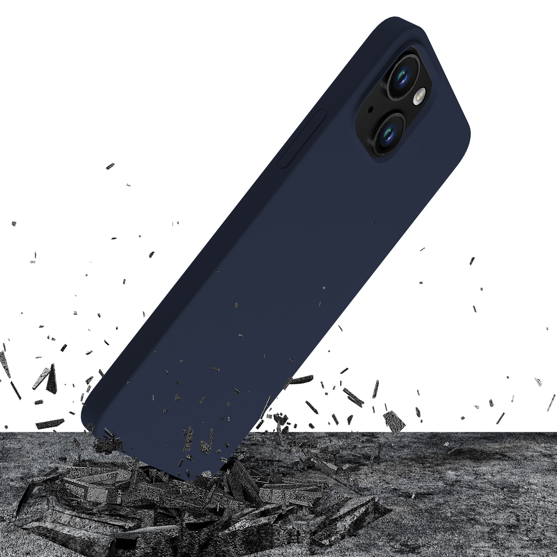 3mk silikoninis dėklas, skirtas iPhone 15 Plus – tamsiai mėlynas -- iPhone 15 Plus