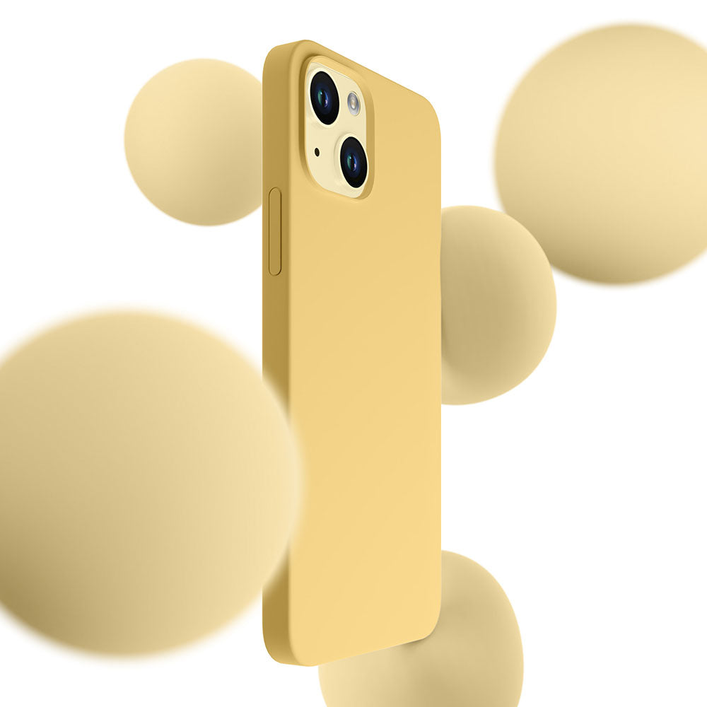 3mk Hardy Silicone MagCase dėklas iPhone 15 Plus - geltonas
