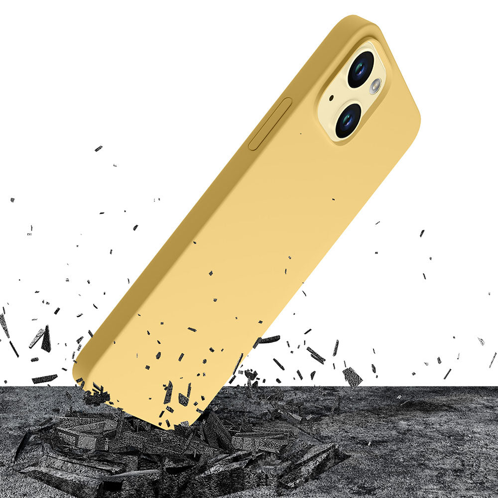 3mk Hardy Silicone MagCase dėklas iPhone 15 Plus - geltonas