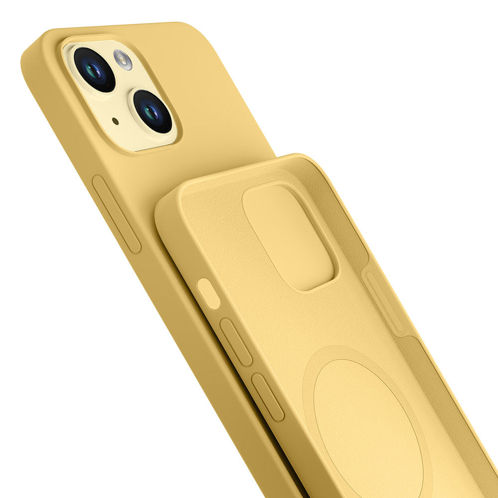3mk Hardy Silicone MagCase dėklas iPhone 15 Plus - geltonas