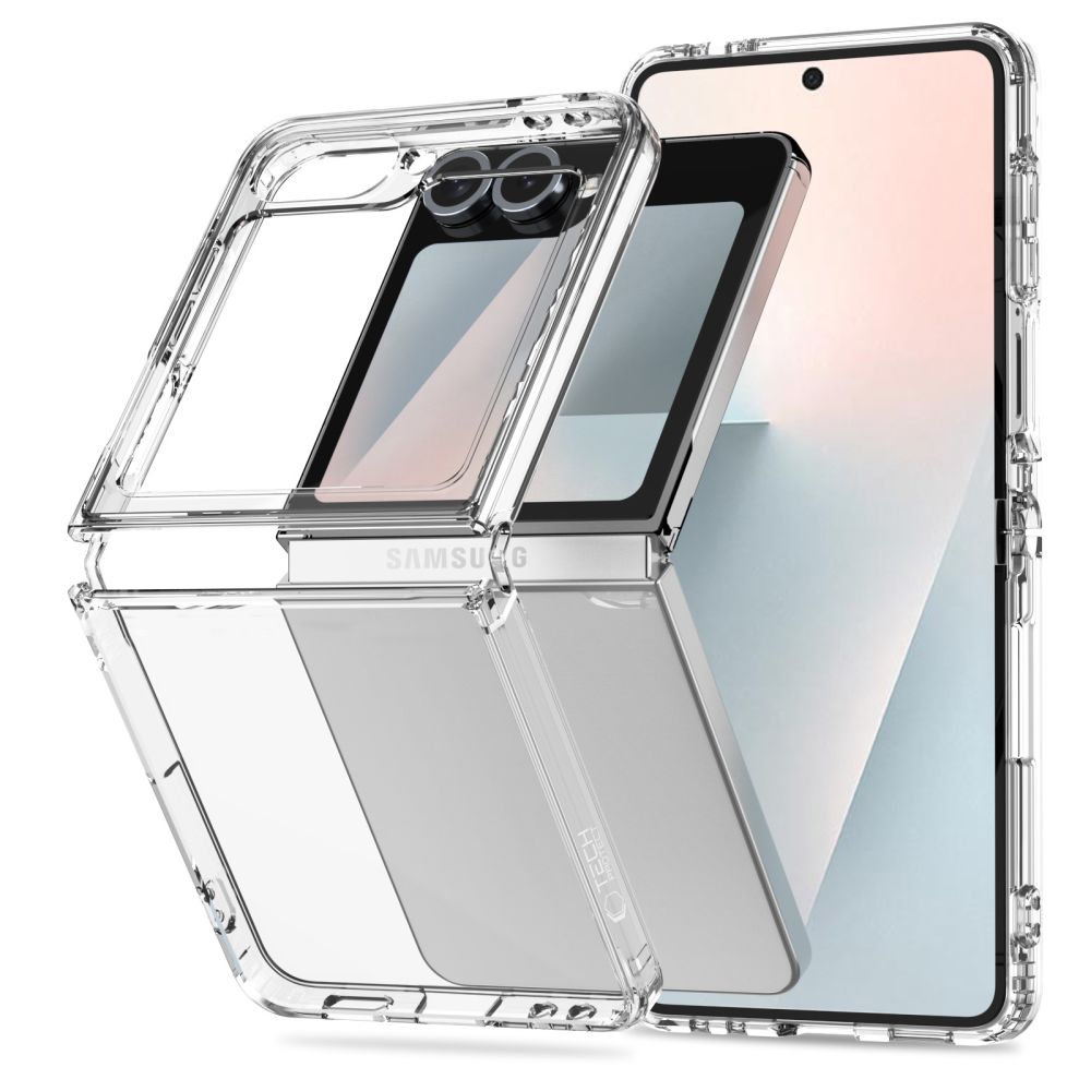Skaidrus Tech-Protect FlexAir dėklas Galaxy Z Flip 6 / 7 FE -- Samsung Galaxy Z Flip 6
