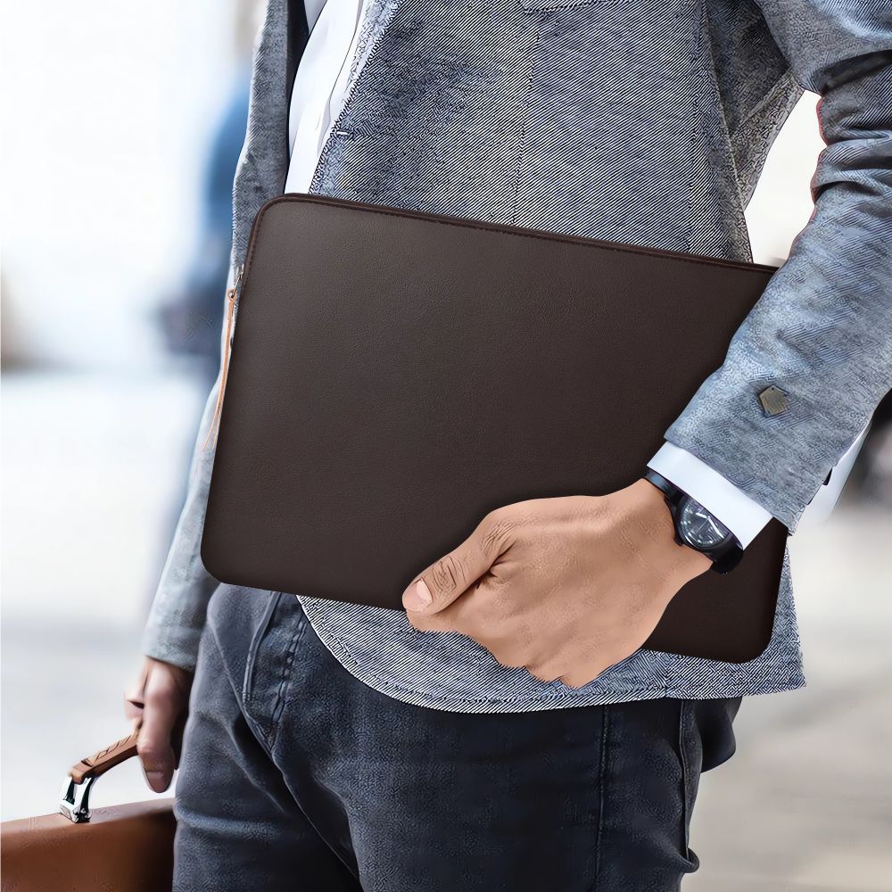 Tech-Protect Fleece nešiojamojo kompiuterio krepšys 13-14" - Rudas -- Laptop Bags