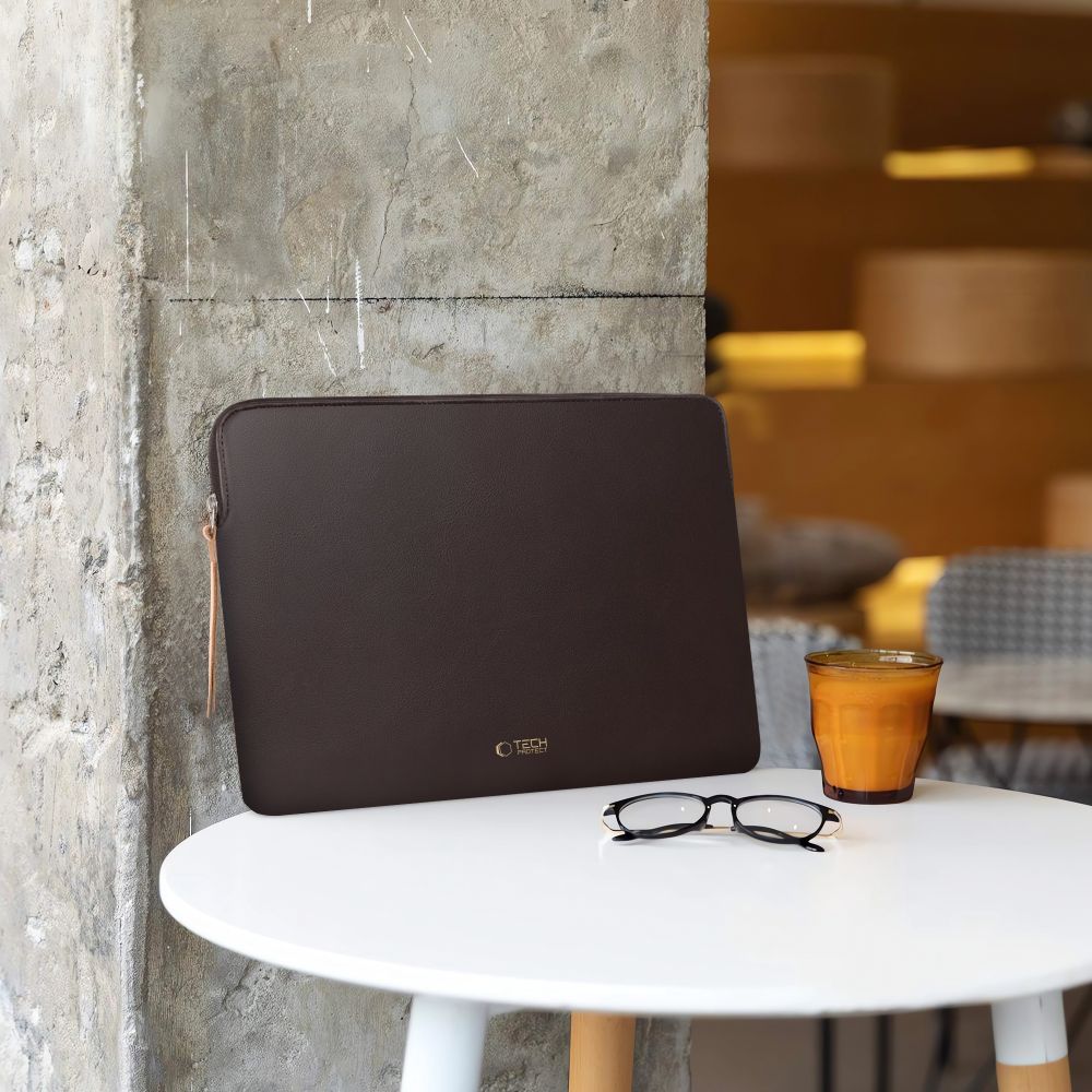 Tech-Protect Fleece nešiojamojo kompiuterio krepšys 13-14" - Rudas -- Laptop Bags