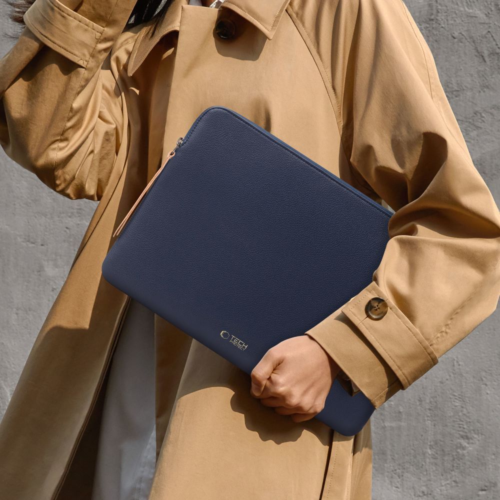 Tech-Protect Fleece nešiojamojo kompiuterio krepšys 13-14" - Mėlynas -- Laptop Bags