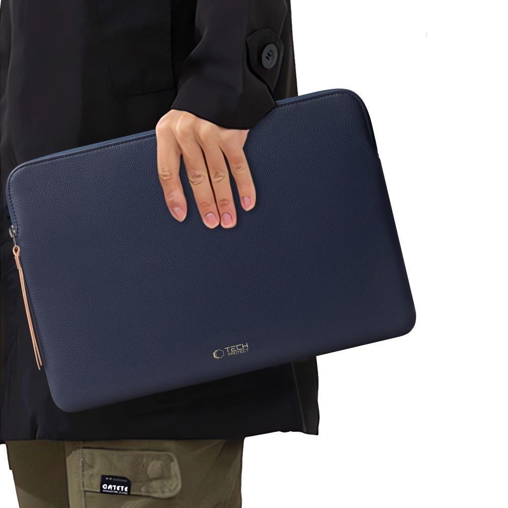 Tech-Protect Fleece nešiojamojo kompiuterio krepšys 13-14" - Mėlynas -- Laptop Bags