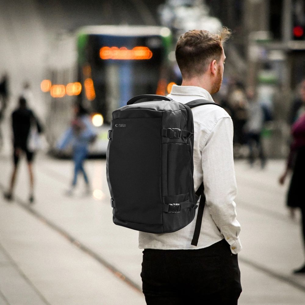 Tech-Protect Defender S40 kuprinė Ryanair &amp; Wizzar, 20 l nešiojamajam kompiuteriui - Juoda -- Laptop Bags