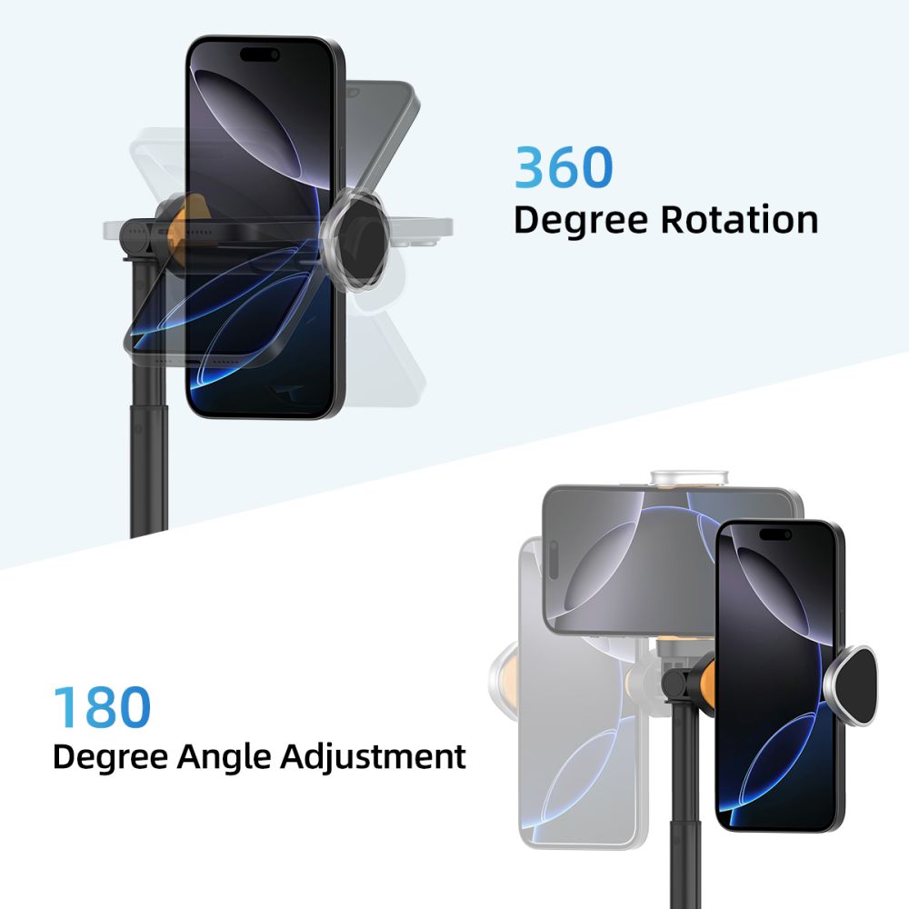 Asmenukių lazda Tech-Protect L09S su trikoju – juoda -- Selfie Sticks & Tripods