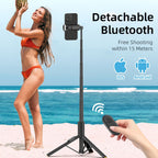 Asmenukių lazda Tech-Protect L09S su trikoju – juoda -- Selfie Sticks & Tripods